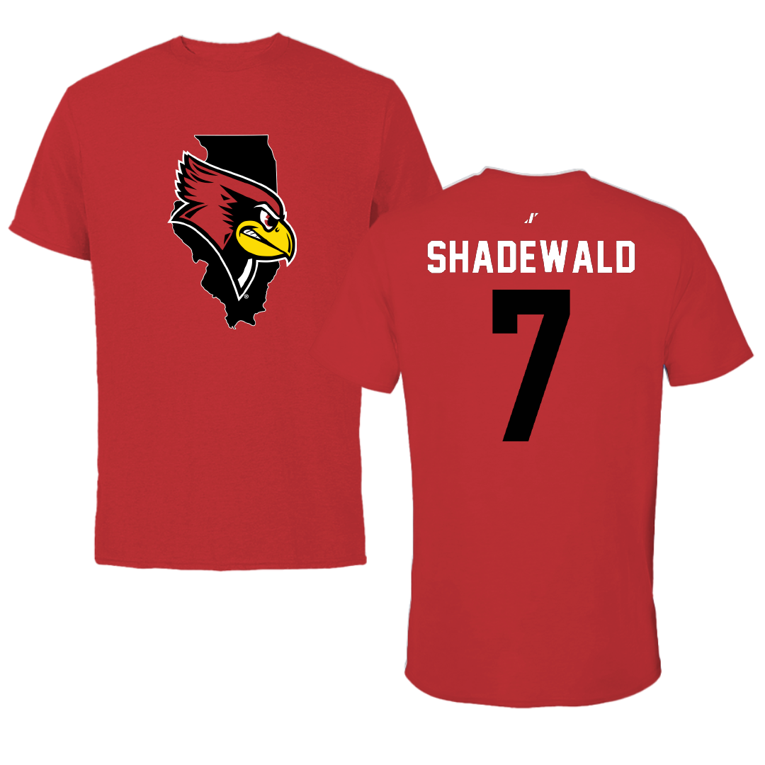 Illinois State University Volleyball Red State Tee - #7 Aida Shadewald