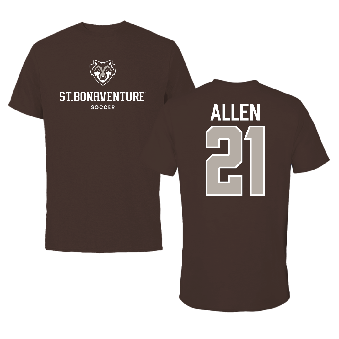 St. Bonaventure University Soccer Brown Bonnies Tee - #21 Olivia Allen