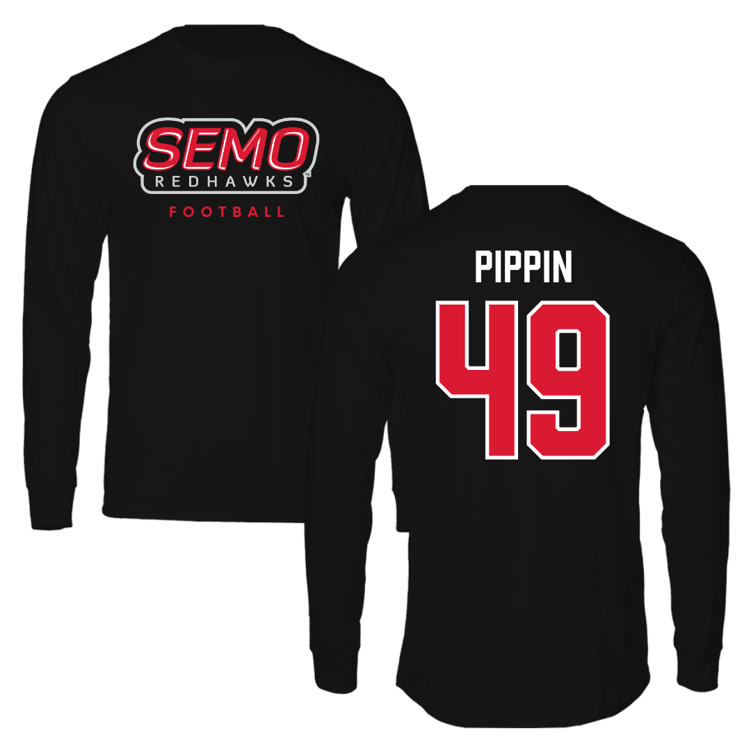 Southeast Missouri State University Football Black Performance Long Sleeve - #49 DC Pippin