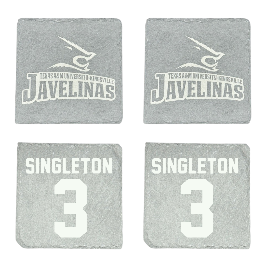 Texas A&M University-Kingsville Basketball Stone Coaster (4 Pack)  - #3 Allen Singleton