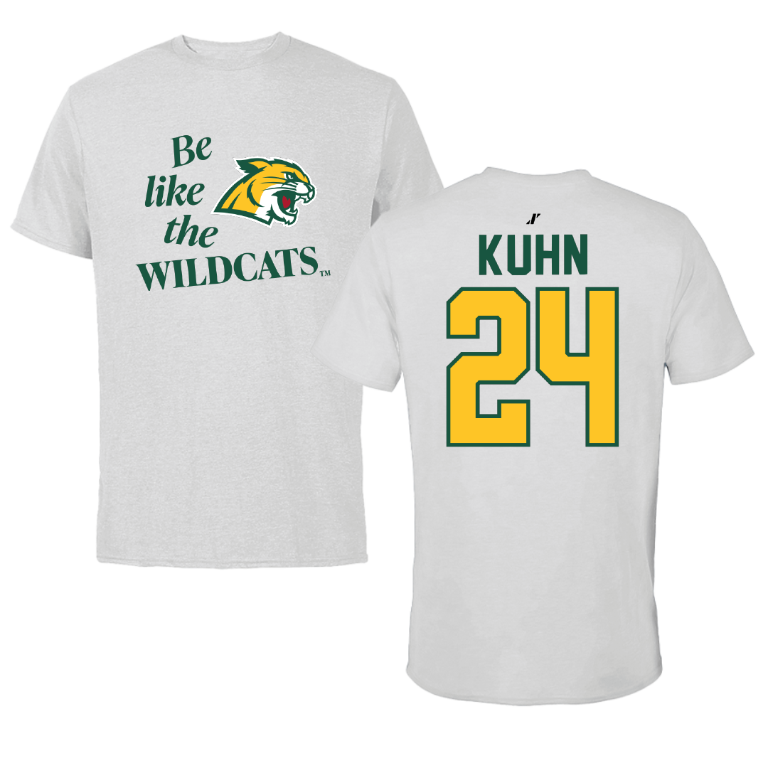 Northern Michigan University Basketball Light Gray Be Like Us Performance Tee - #24 Makaylee Kuhn
