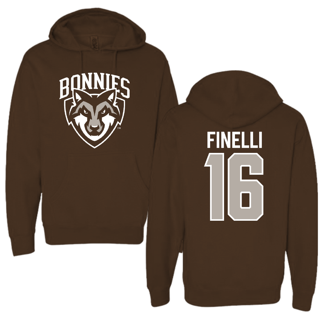 St. Bonaventure University Soccer Brown Hoodie - #16 Luc Finelli