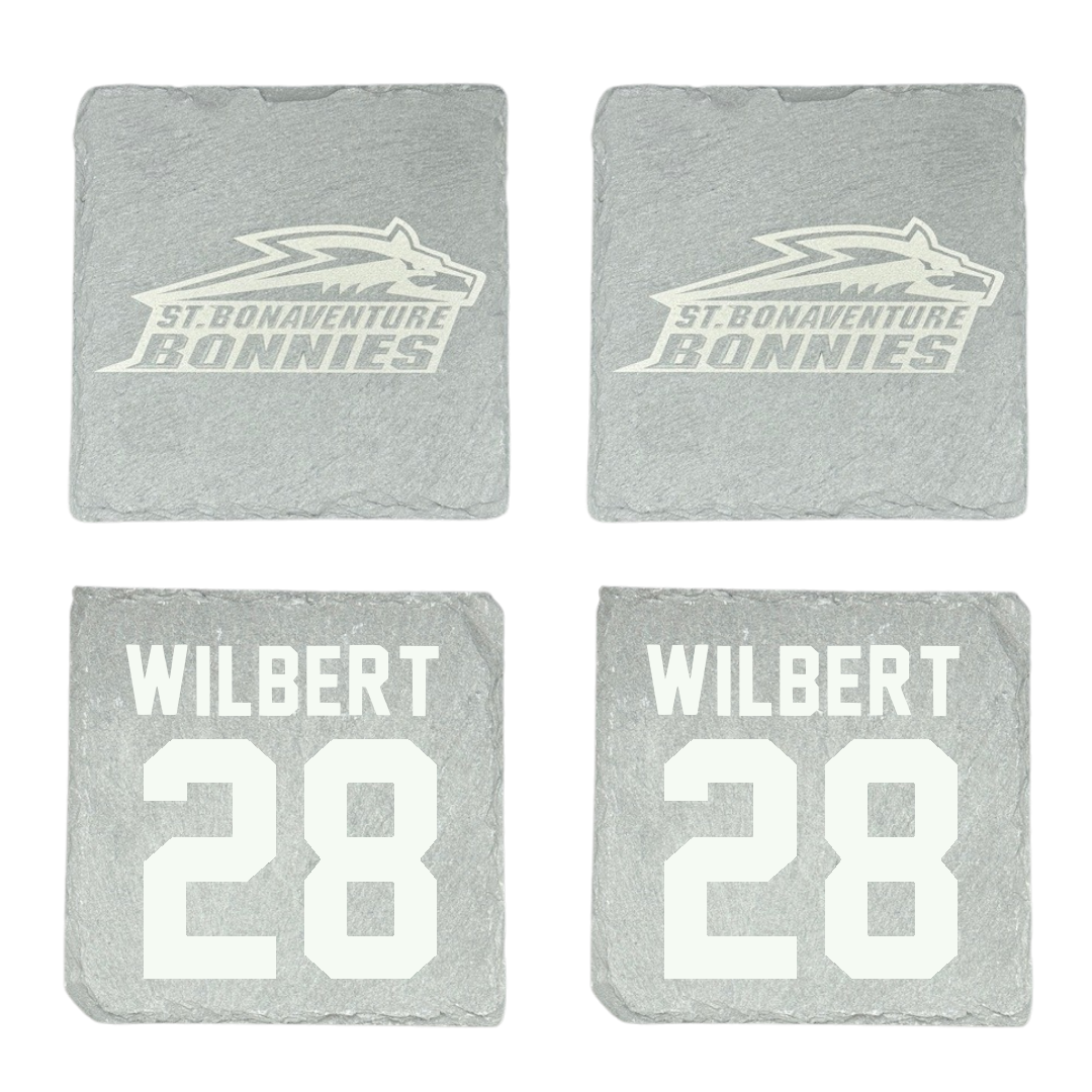 St. Bonaventure University Soccer Stone Coaster (4 Pack)  - #28 Andrew Wilbert