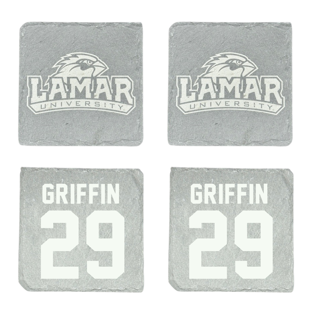 Lamar University Football Stone Coaster (4 Pack)  - #29 Kameron Griffin