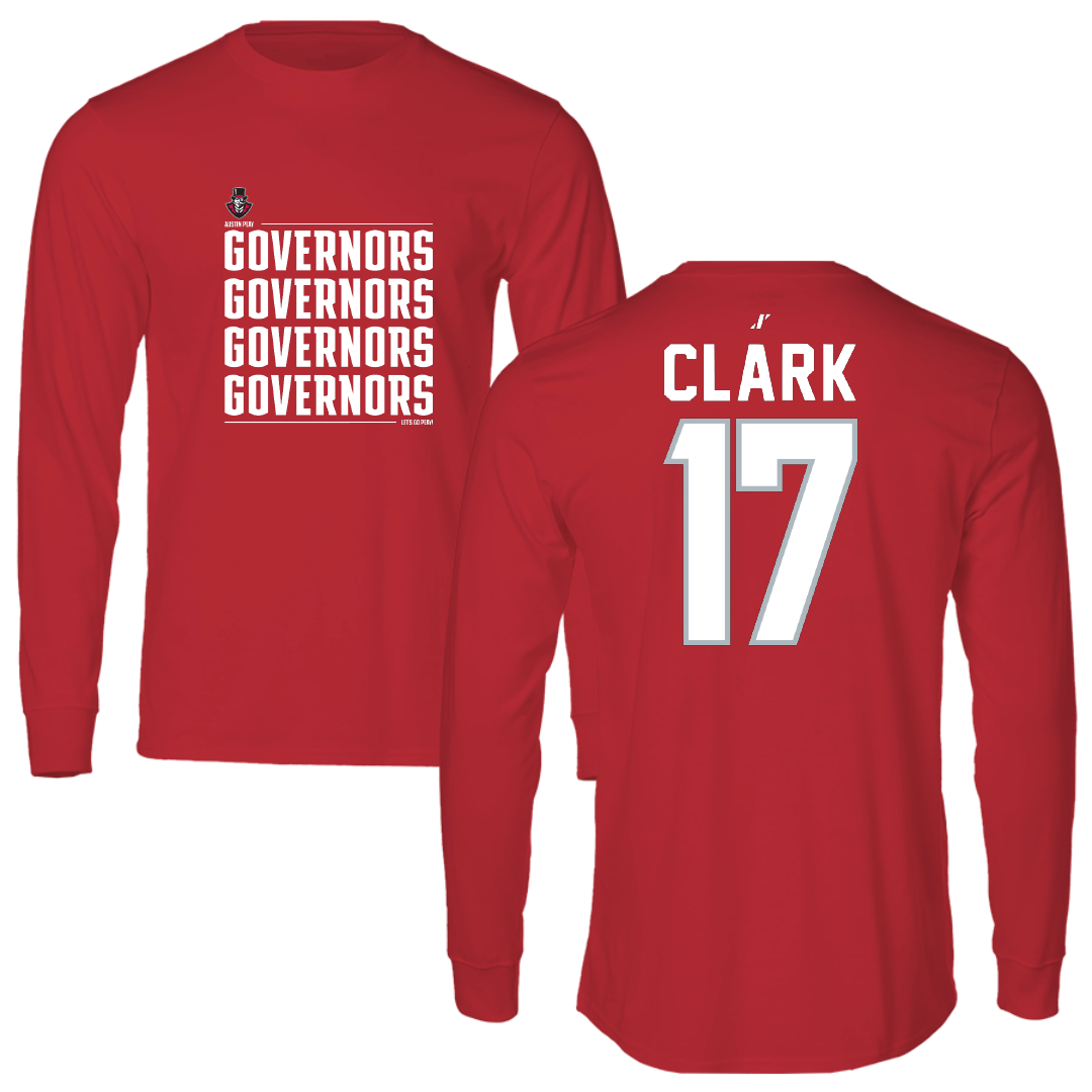 Austin Peay State University Beach Volleyball Red General Long Sleeve - #17 Anna Kate Clark
