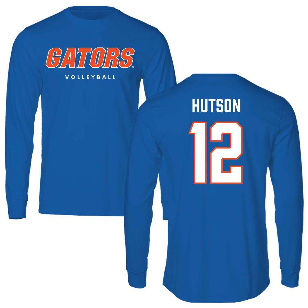 University of Florida Volleyball True Royal Block Performance Long Sleeve - #12 Kira Hutson