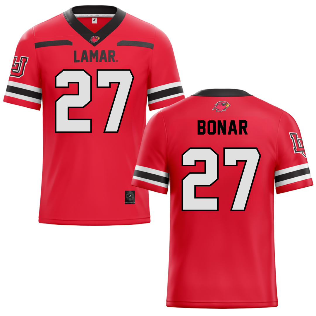Lamar University Red Football Jersey - #27 Robert Bonar