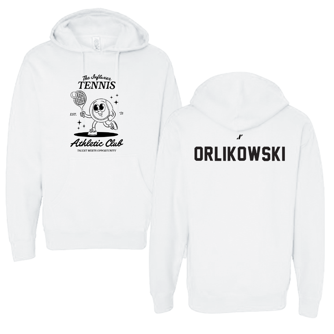 Tennis White Influxer Athletic Club Hoodie - Olek Orlikowski
