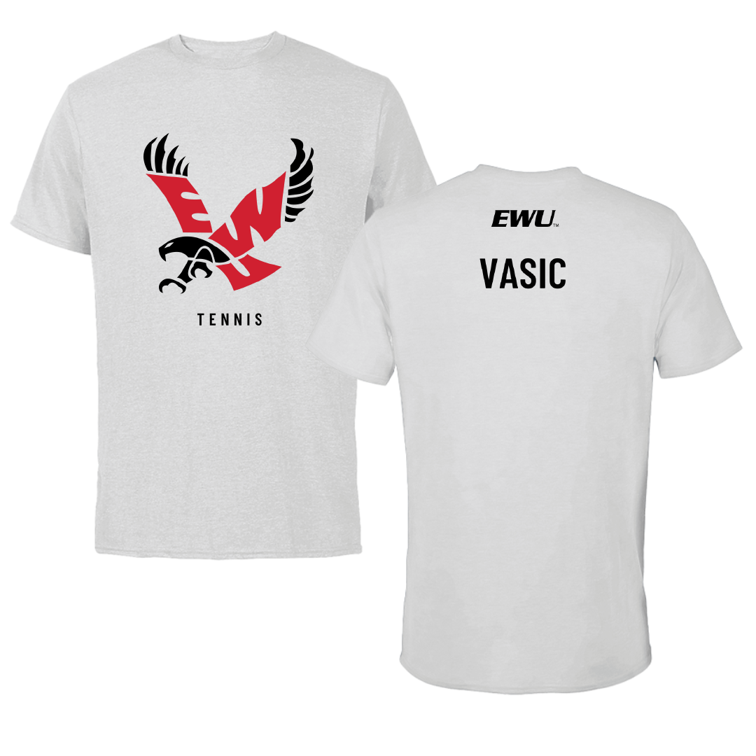 Eastern Washington University Tennis Light Gray Performance Tee - Sara Vasic