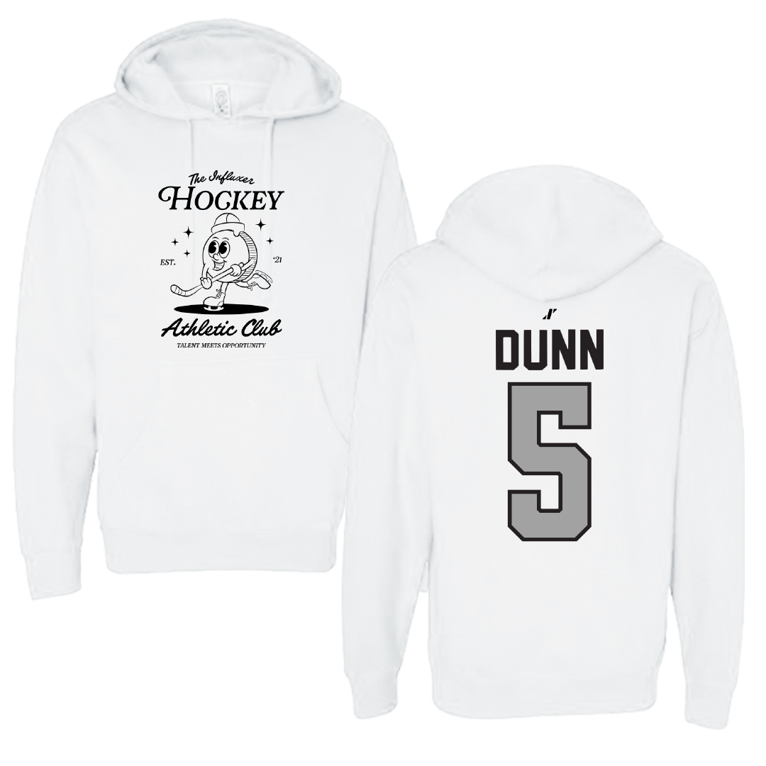 Ice Hockey White Influxer Athletic Club Hoodie - #5 Mackenzie Dunn