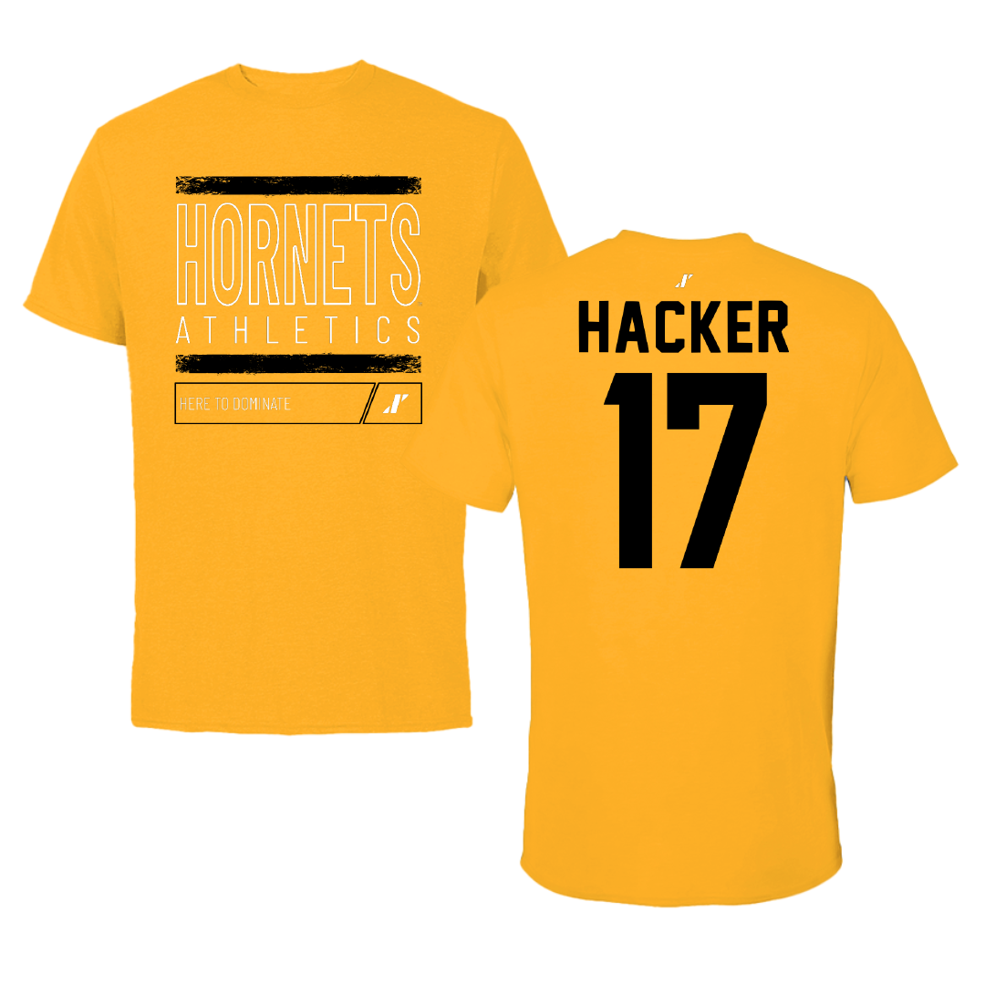 Alabama State University Soccer Gold Dominate Performance Tee - #17 McKinley Hacker