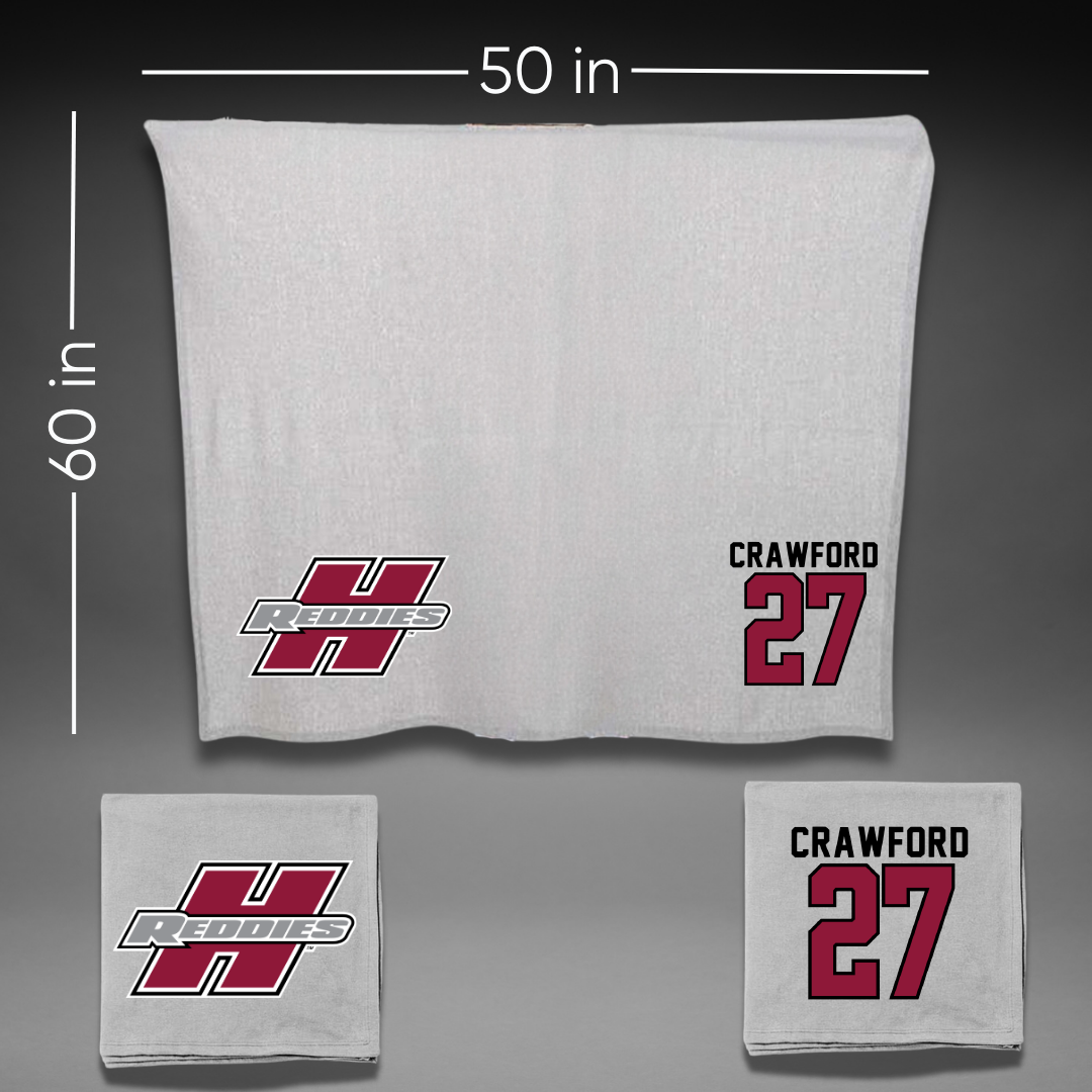 Henderson State University Football Gray Blanket - #27 Kolbi Crawford