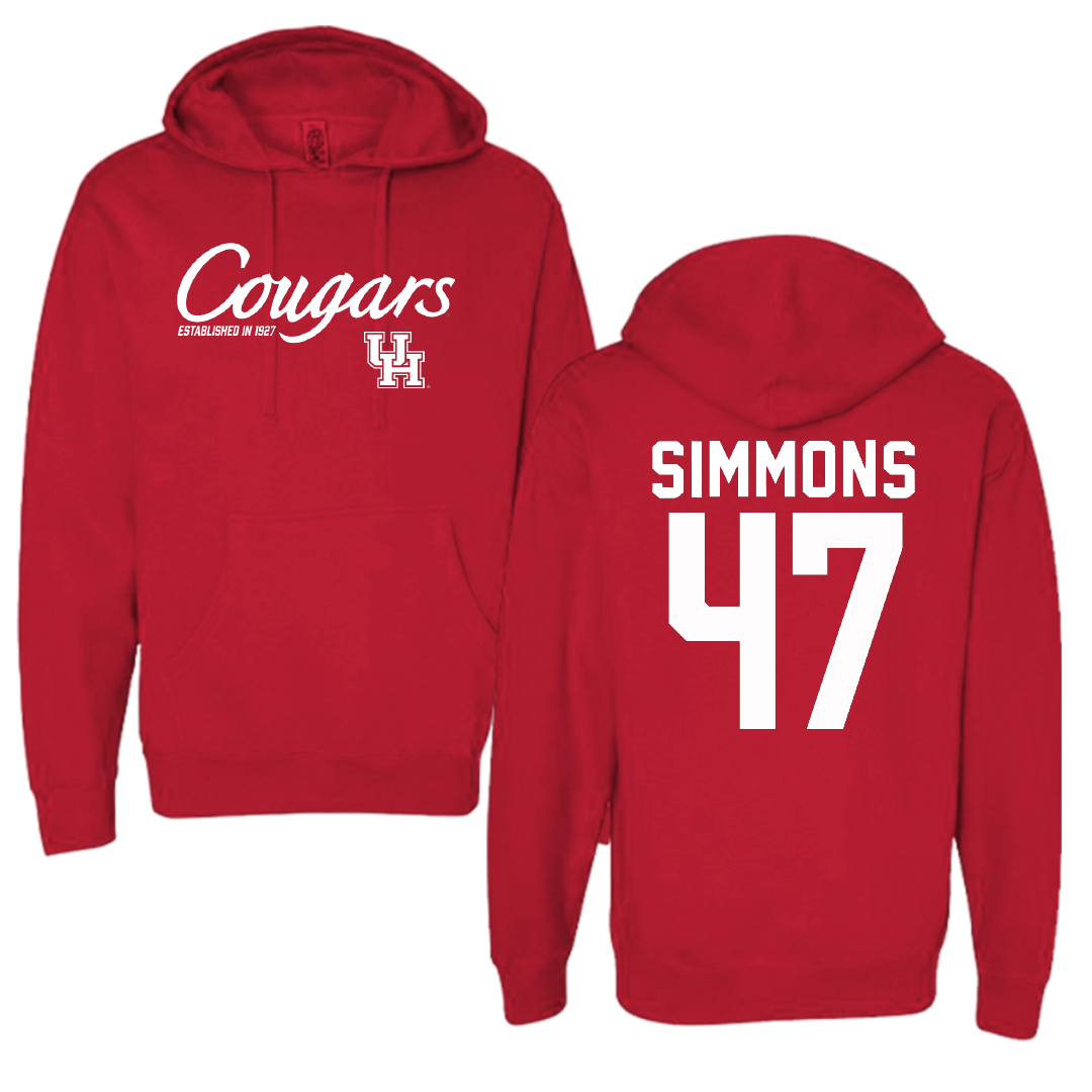 University of Houston Baseball Red General Hoodie - #47 Logan Simmons