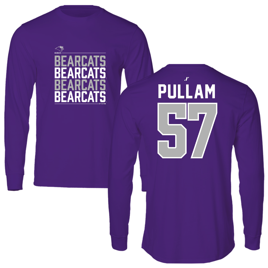 Southwest Baptist University Football Purple General Performance Long Sleeve - #57 Landon Pullam