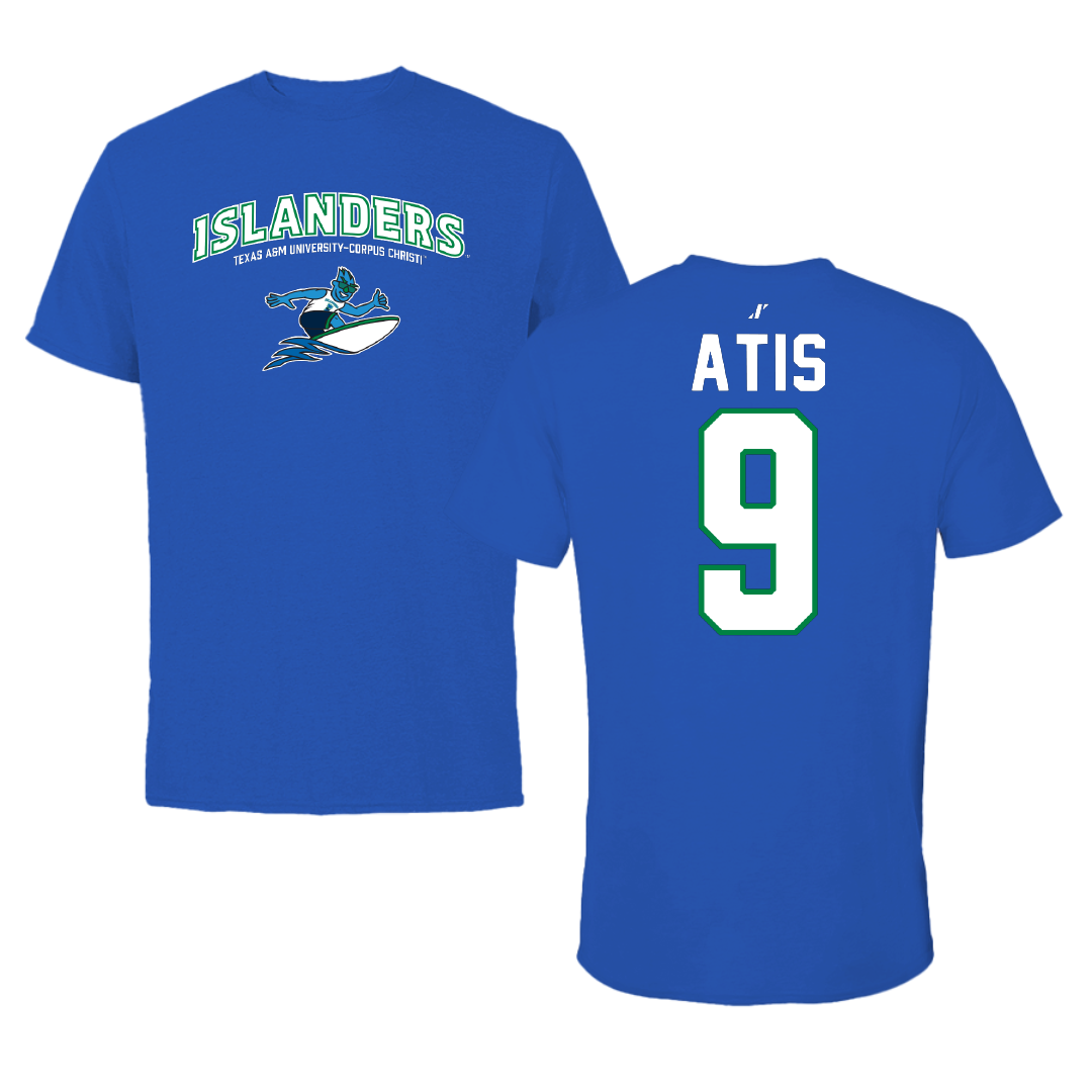 Texas A&M University-Corpus Christi Soccer Blue General Tee - #9 Mai-Lisa Atis