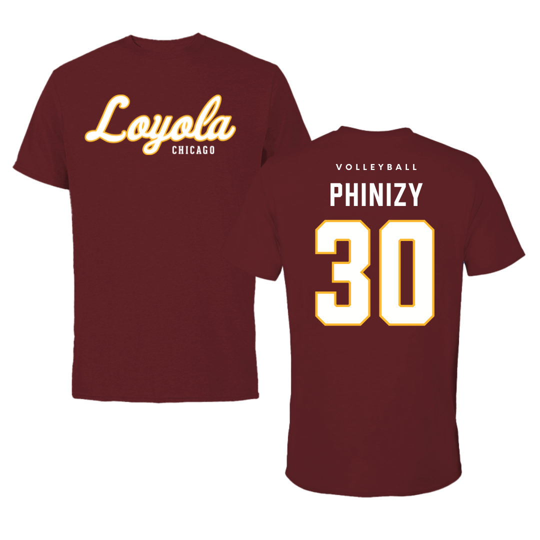 Loyola University-Chicago Volleyball Maroon Loyola Tee - #30 Liam Phinizy