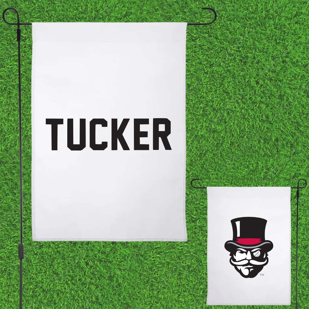 Austin Peay State University TF and XC White Garden Flag - Emma Tucker