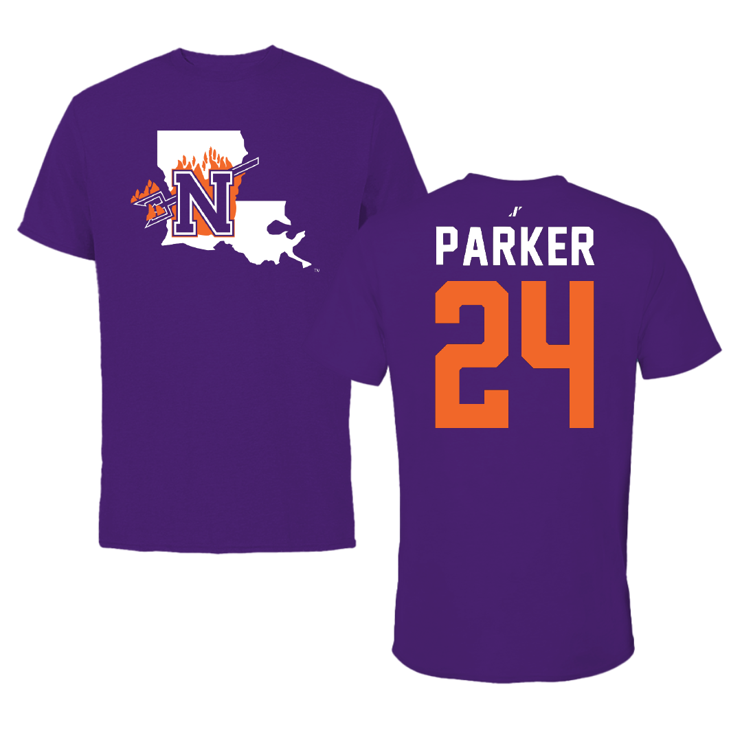 Northwestern State University Softball Purple State Performance Tee - #24 Haley Parker