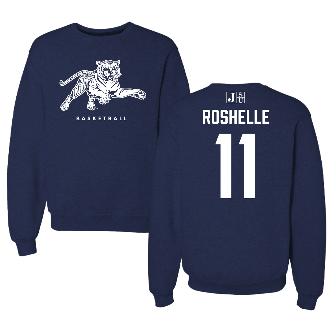 Jackson State University Basketball Navy Crewneck - #11 Madison Roshelle