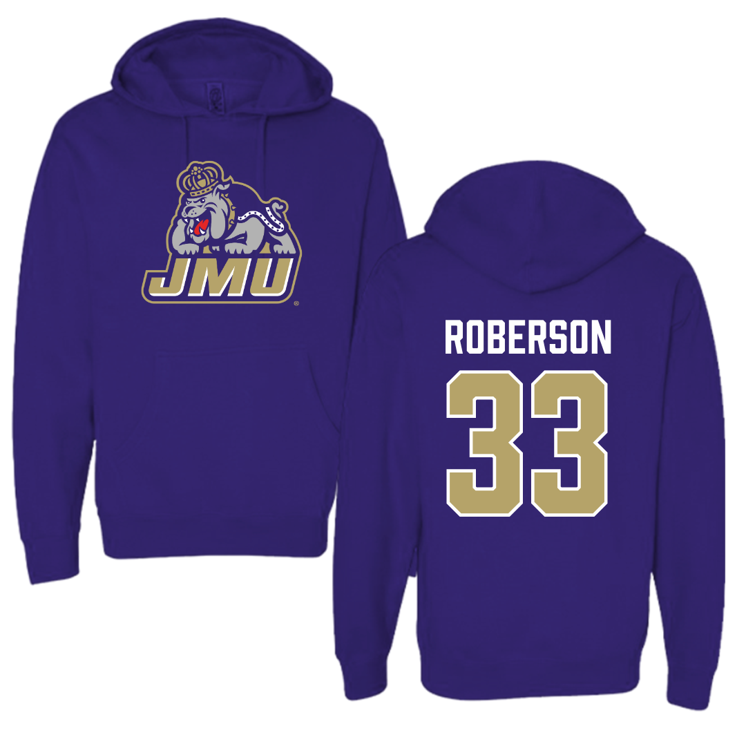 James Madison University Basketball Purple Hoodie - #33 Jerrell Roberson