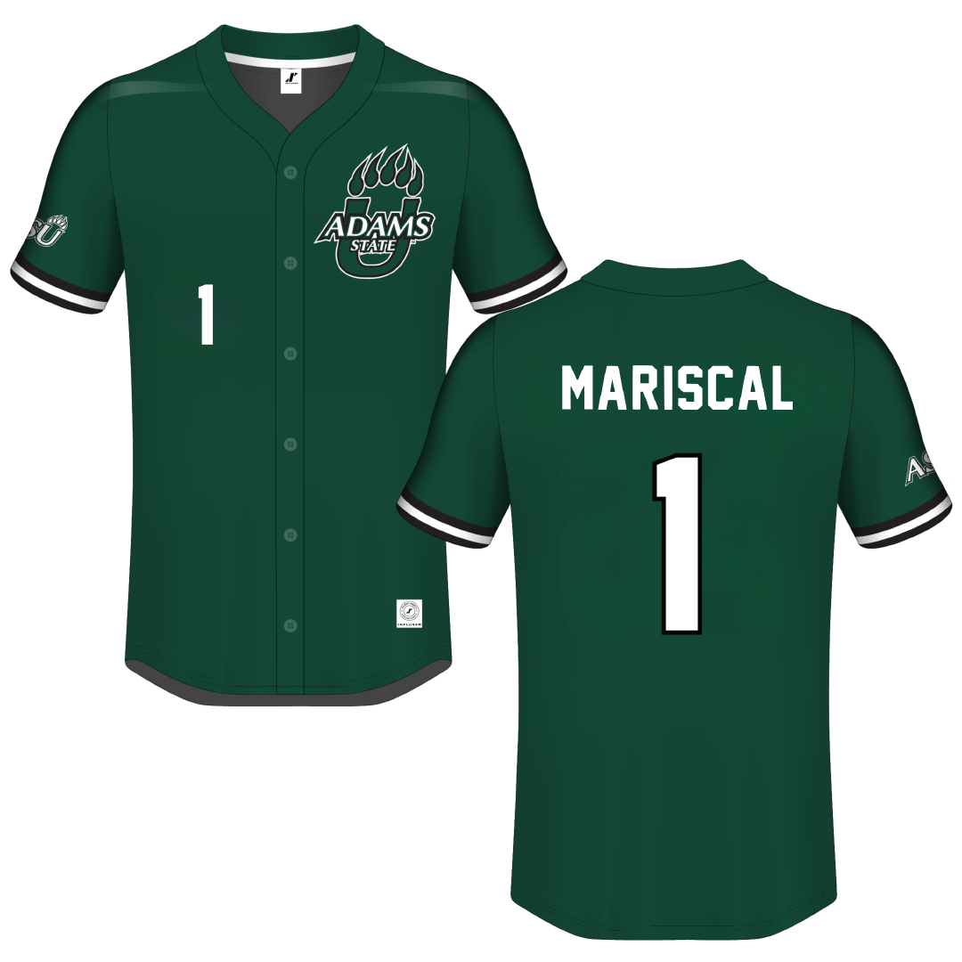 Adams State University Green Button-Down Jersey - Luke Mariscal