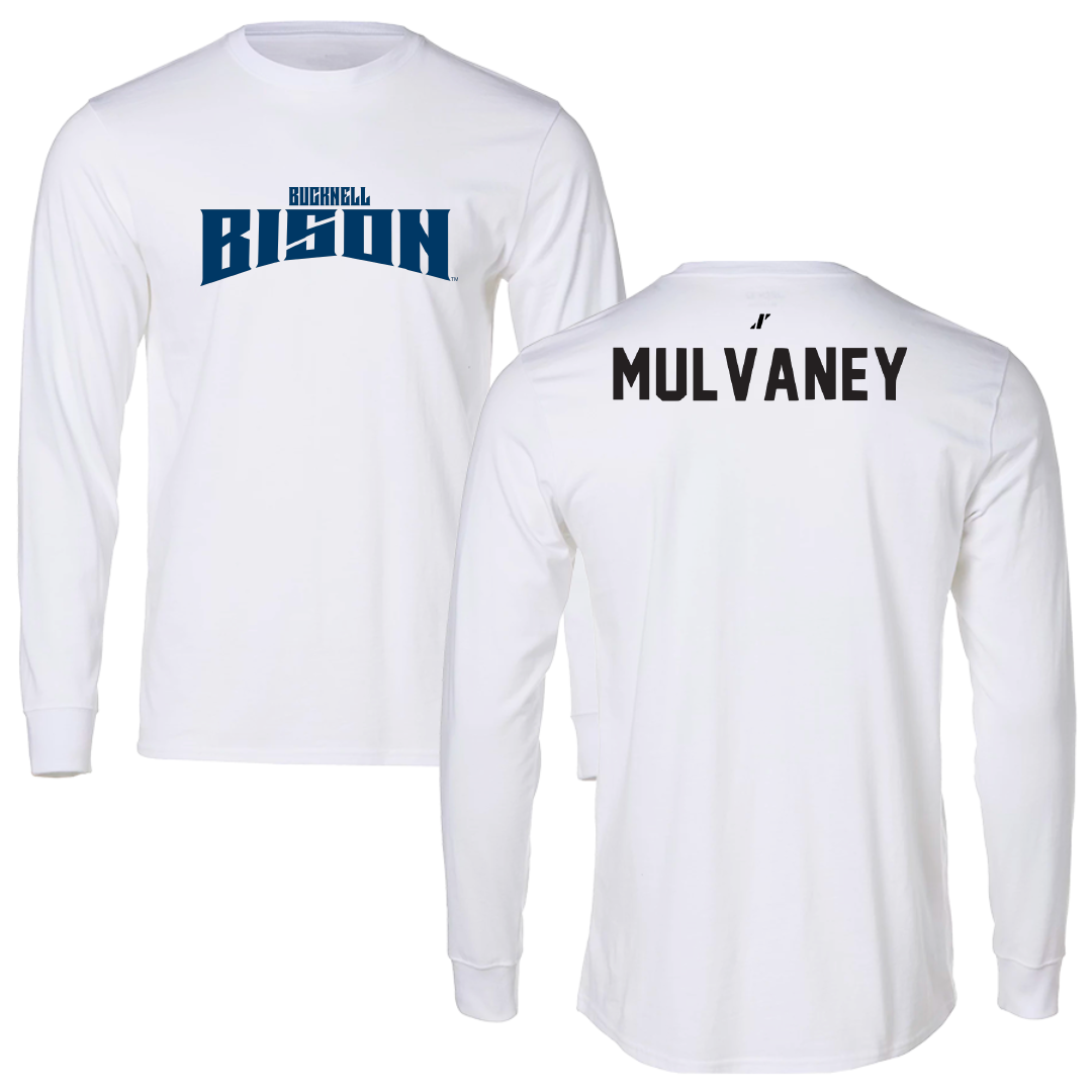 Bucknell University Wrestling White Classic Performance Long Sleeve - Noah Mulvaney