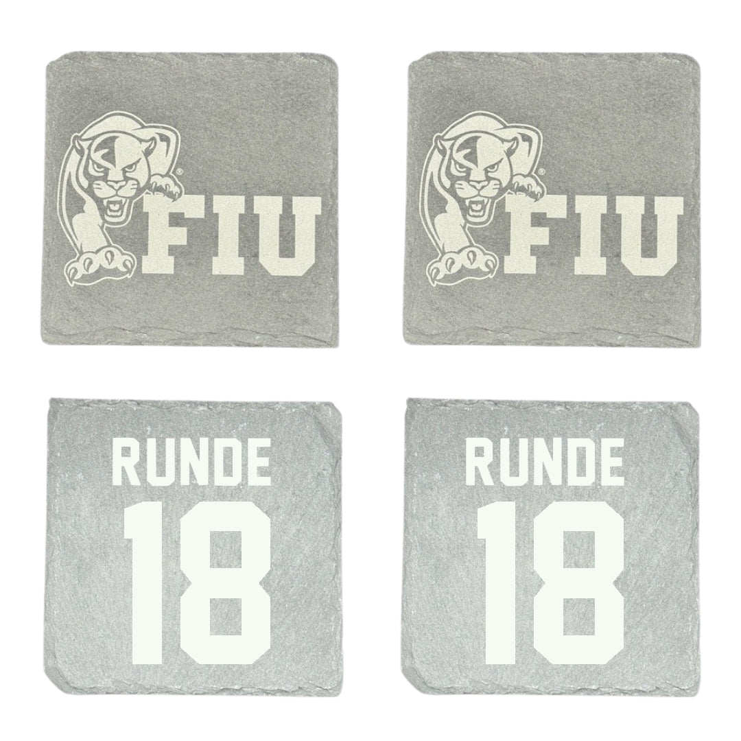 Florida International University Baseball Stone Coaster (4 Pack)  - #18 Logan Runde