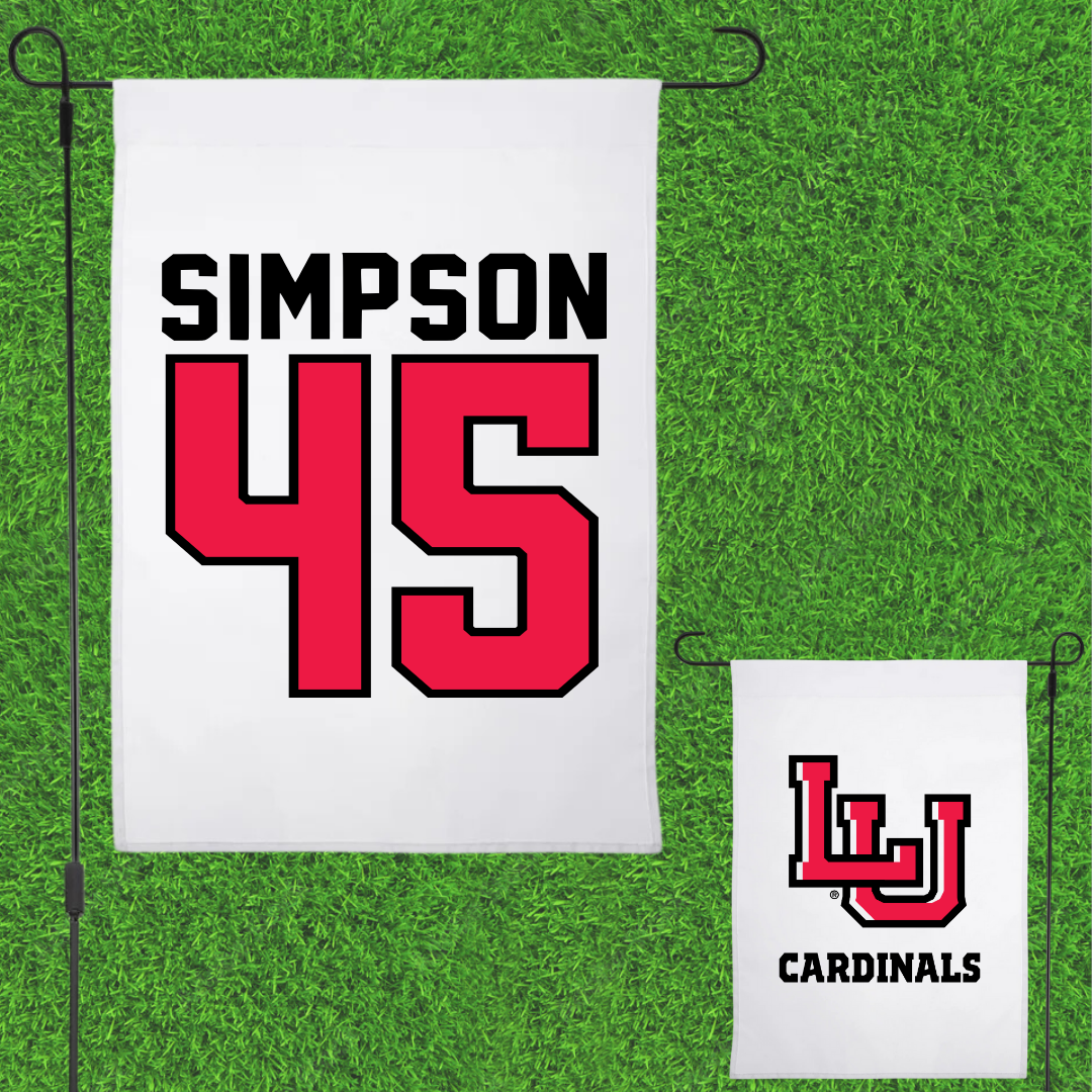 Lamar University Football White Garden Flag - #45 Kei'trone Simpson
