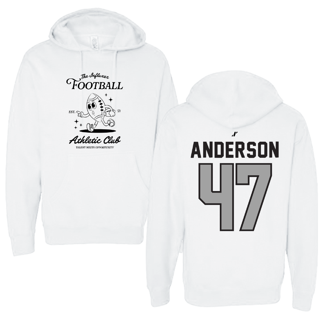 Football White Influxer Athletic Club Hoodie - #47 Samarai Anderson