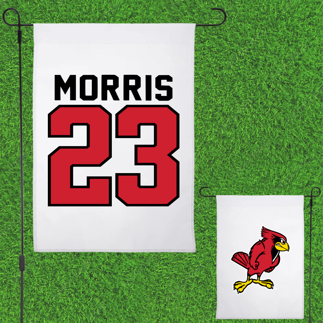 Illinois State University Baseball White Garden Flag - #23 Judah Morris