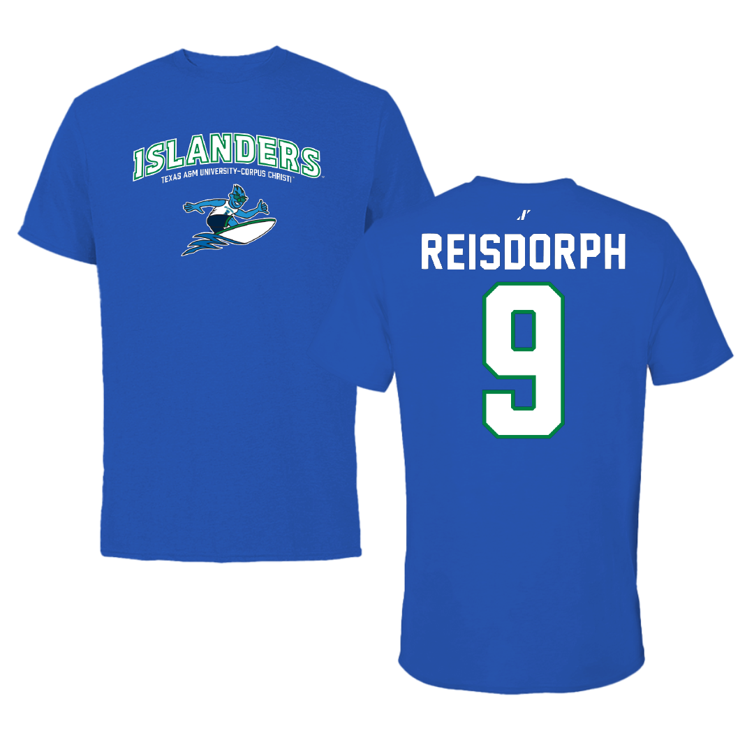 Texas A&M University-Corpus Christi Baseball Blue General Tee - #9 Chance Reisdorph