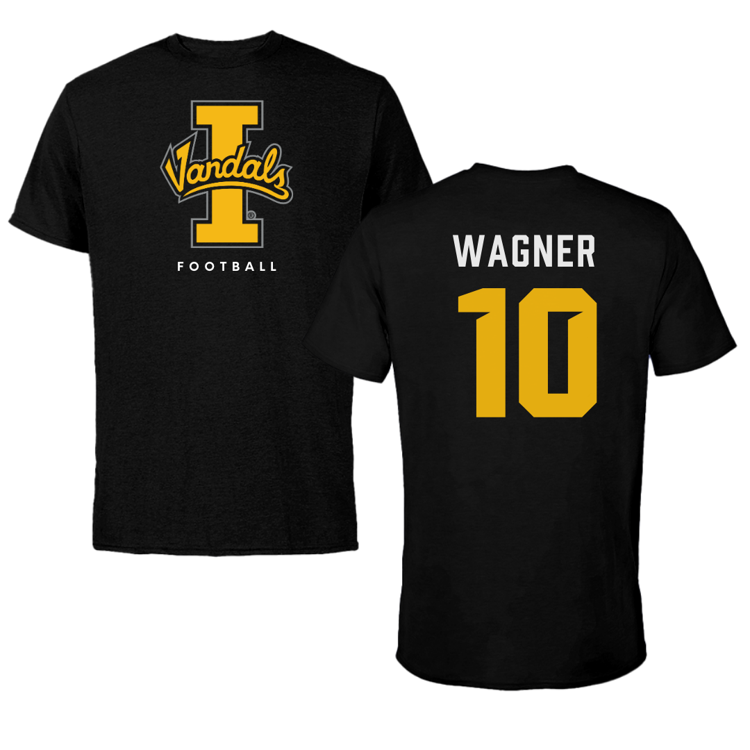 University of Idaho Football Black Vandals Performance Tee - #10 Jack Wagner