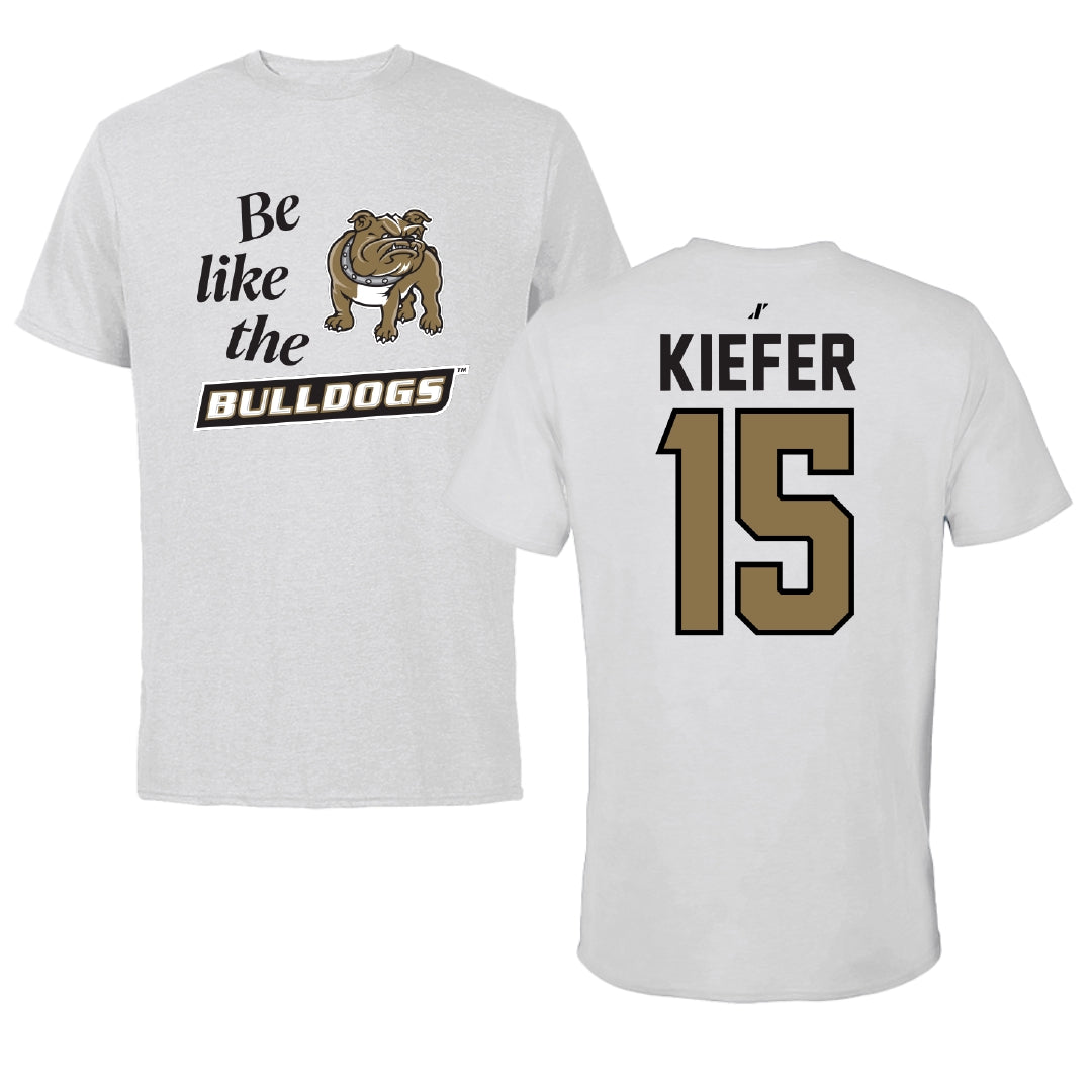 Bryant University Basketball Light Gray Be Like Us Performance Tee - #15 Dana Kiefer
