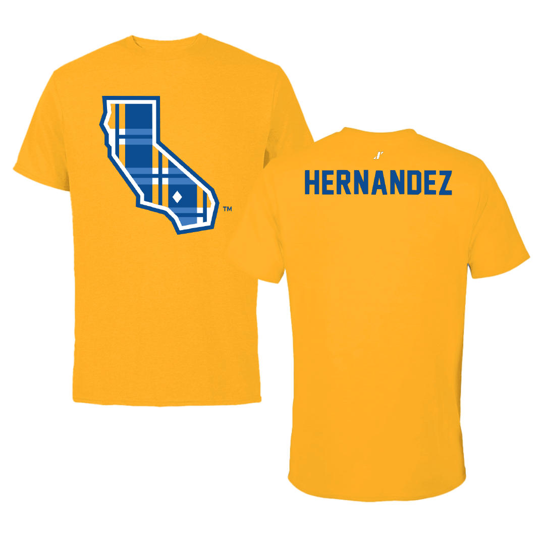 University of California-Riverside TF and XC Gold Performance Tee - Lauren Hernandez