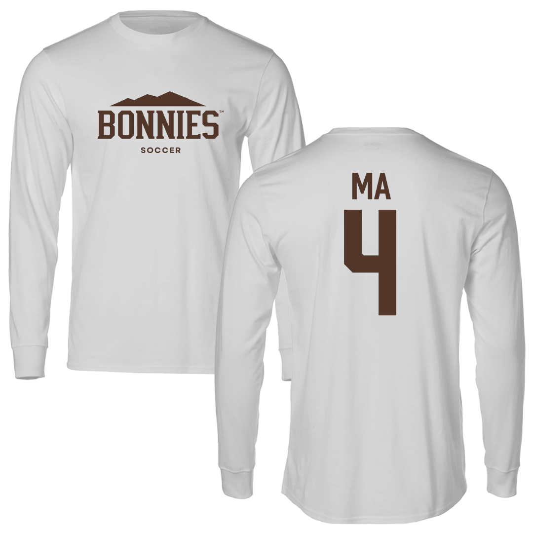 St. Bonaventure University Soccer Light Gray Performance Long Sleeve - #4 Lilly Ma