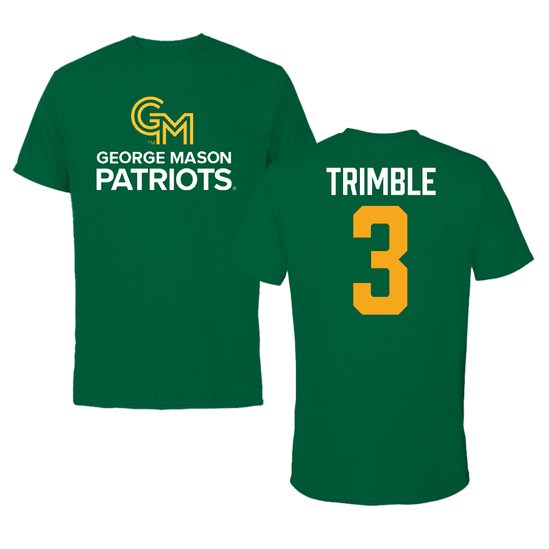 George Mason University Baseball Green Patriots Performance Tee - #3 South Trimble