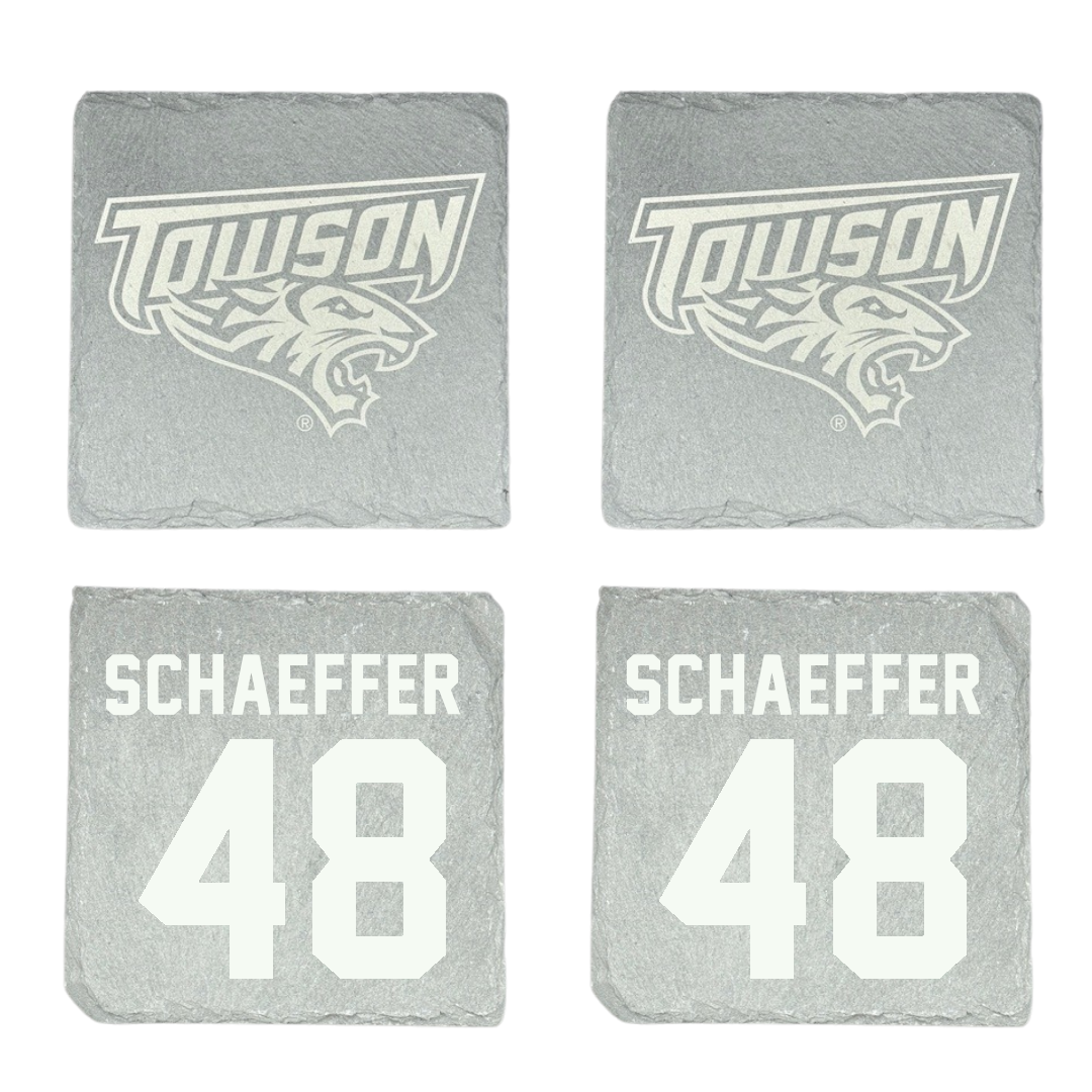 Towson University Football Stone Coaster (4 Pack)  - #48 CJ Schaeffer