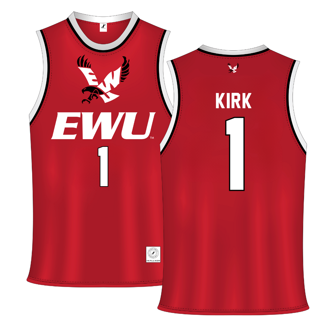 Eastern Washington University Red Basketball Jersey - Paris Kirk