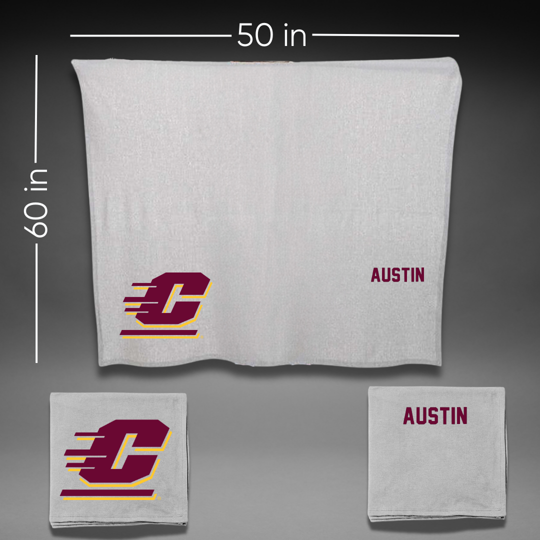 Central Michigan University TF and XC Gray Blanket - Sky Austin