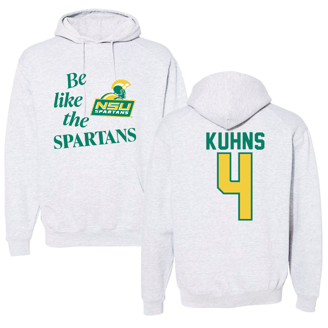Norfolk State University Football Light Gray Be Like Us Hoodie - #4 Otto Kuhns