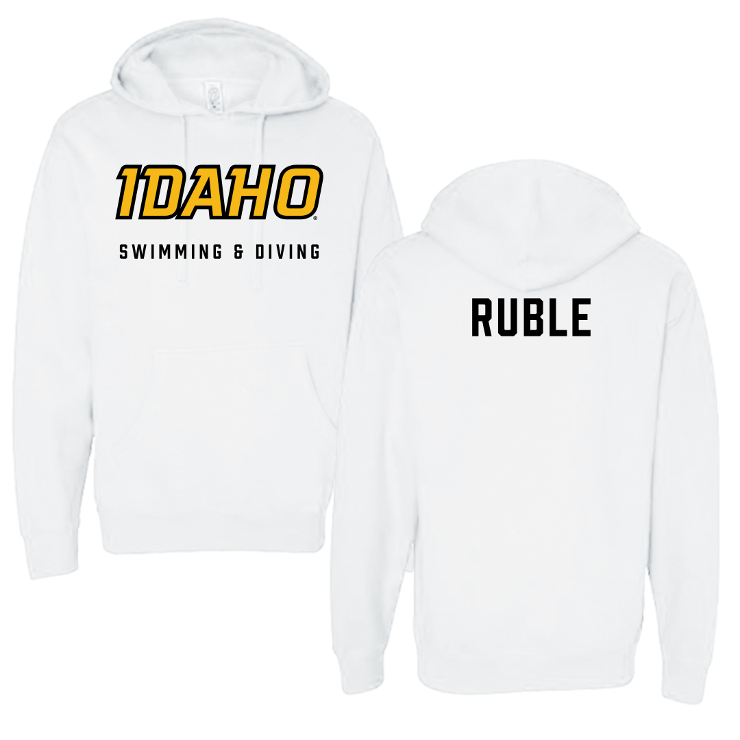 University of Idaho Swimming & Diving White Idaho Hoodie - Grace Ruble