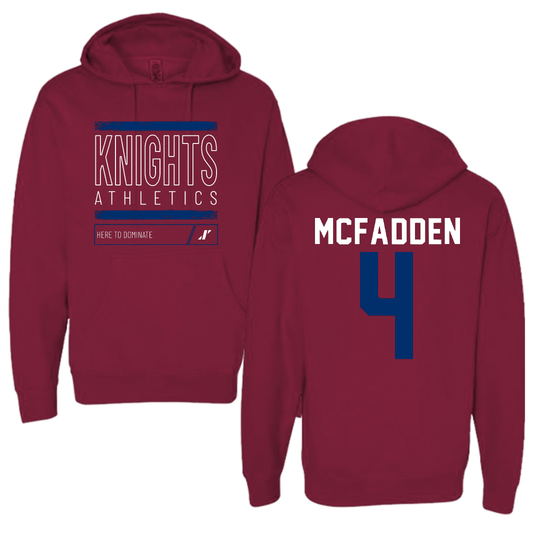 Fairleigh Dickinson University-Metropolitan Campus Volleyball Maroon Dominate Hoodie - #4 Dylan McFadden