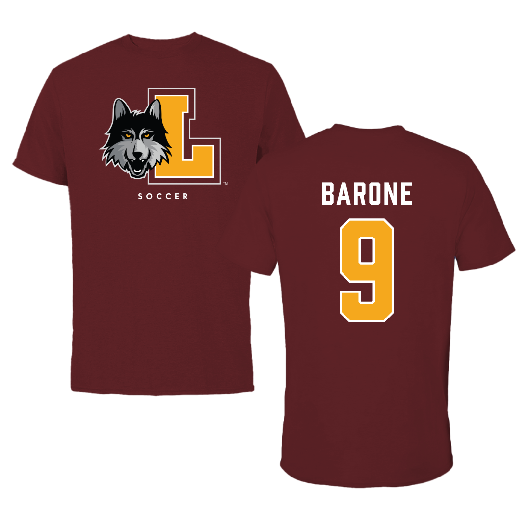 Loyola University-Chicago Soccer Maroon Mascot Performance Tee - #9 Madeleine Barone