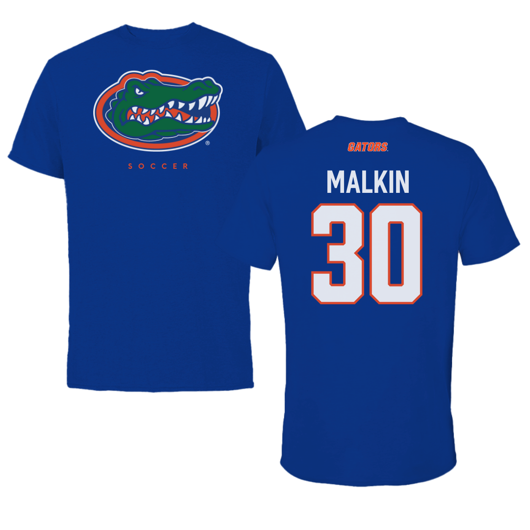 University of Florida Soccer Blue Tee - #30 Amelia Malkin