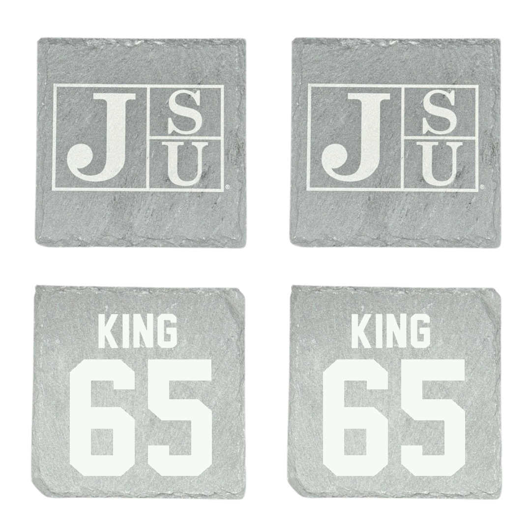 Jackson State University Football Stone Coaster (4 Pack)  - #65 Jackson King