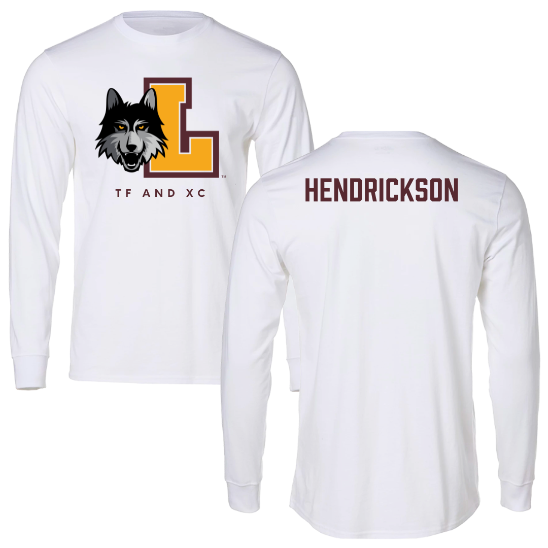 Loyola University-Chicago TF and XC White Mascot Long Sleeve - Fran Hendrickson