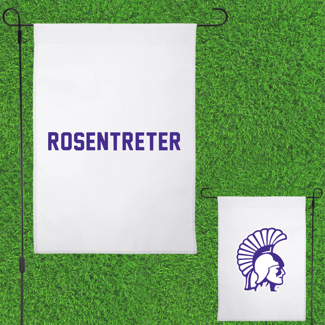 Winona State University Tennis White Garden Flag - Halle Rosentreter