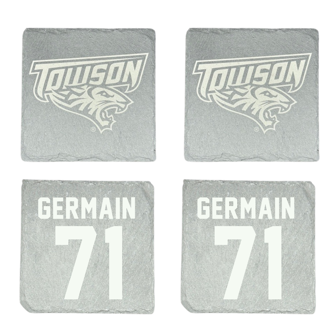 Towson University Football Stone Coaster (4 Pack)  - #71 Jean Germain