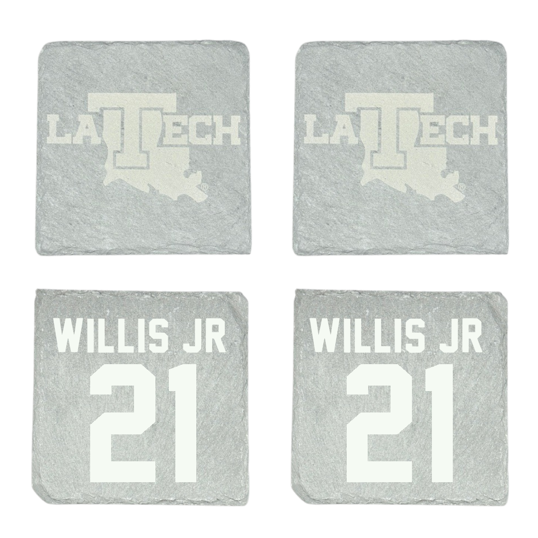 Louisiana Tech University Football Stone Coaster (4 Pack)  - #21 Keith Willis Jr