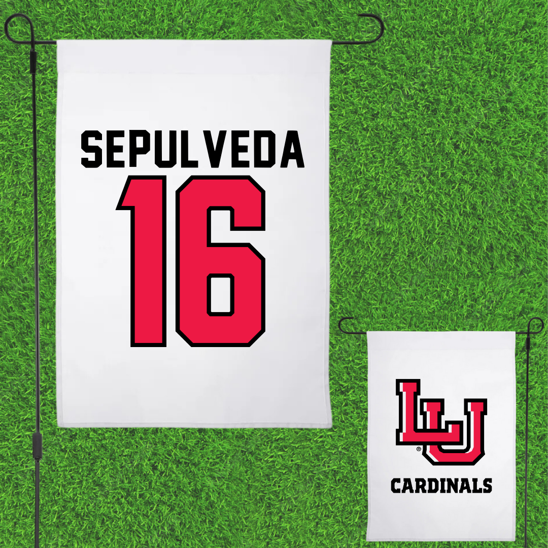 Lamar University Softball White Garden Flag - #16 Jayne Sepulveda